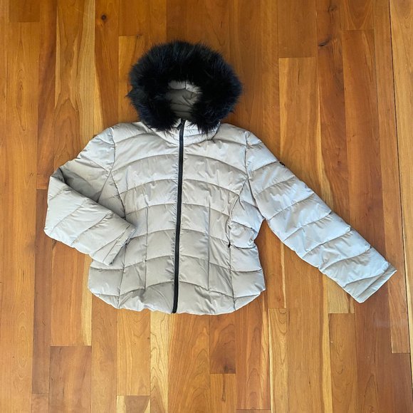 CALVIN KLEIN INFINITE STRETCH DOWN ALT PUFFER SKI PARKER JACKET REMOVABLE HOOD - Picture 1 of 12